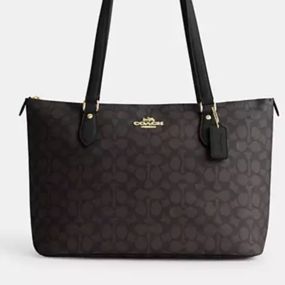 Coach Gallery Dark Brown Signature Tote